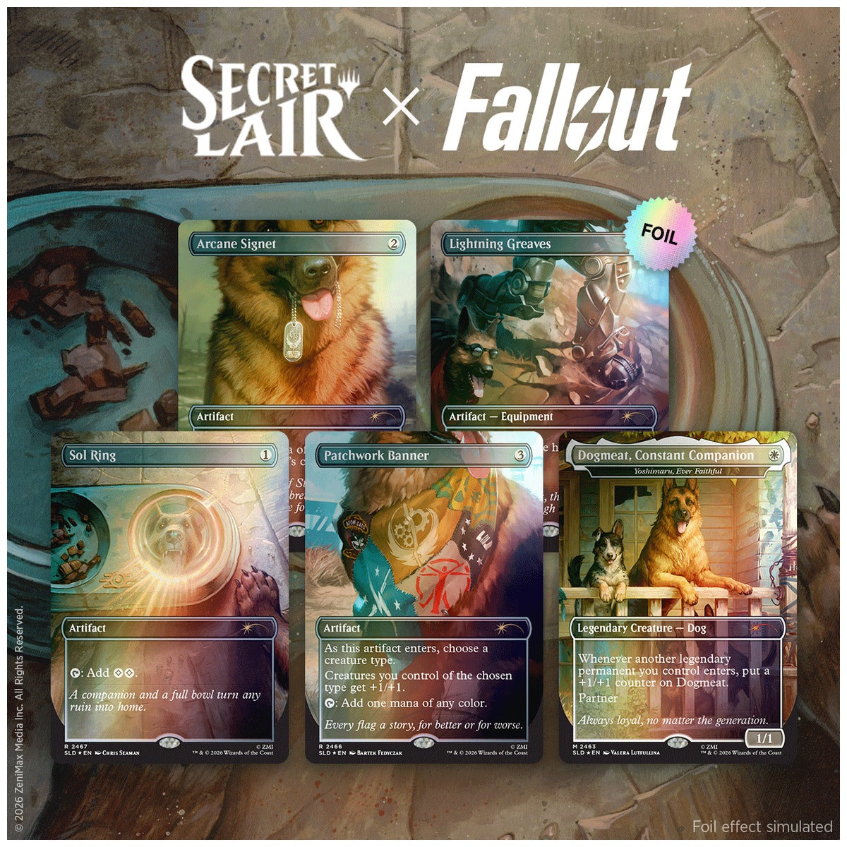 Secret Lair x Fallout®: Greet the Dog Foil Edition